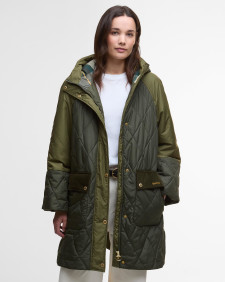 Steppjacke Elspeth Olive/Dark Moss/Ancient Tartan