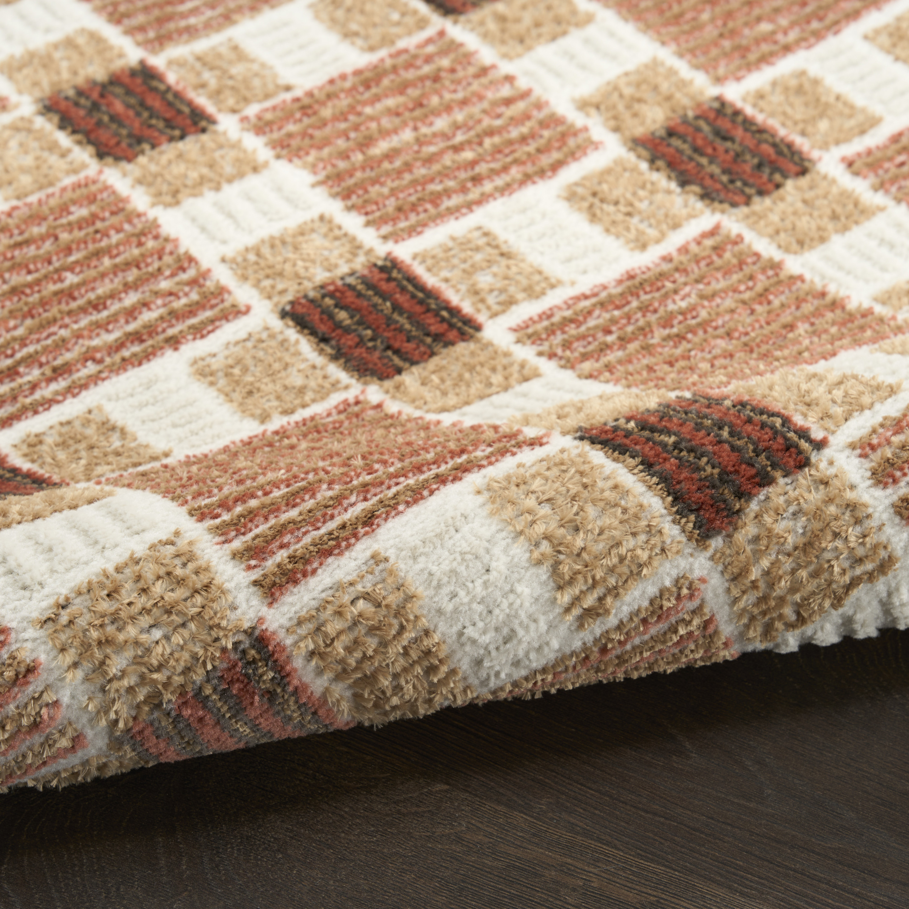Nourison Nordic 5' x 7' Rust Modern Indoor Rug