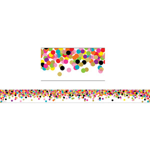 Confetti Straight Border Trim, 35 Feet