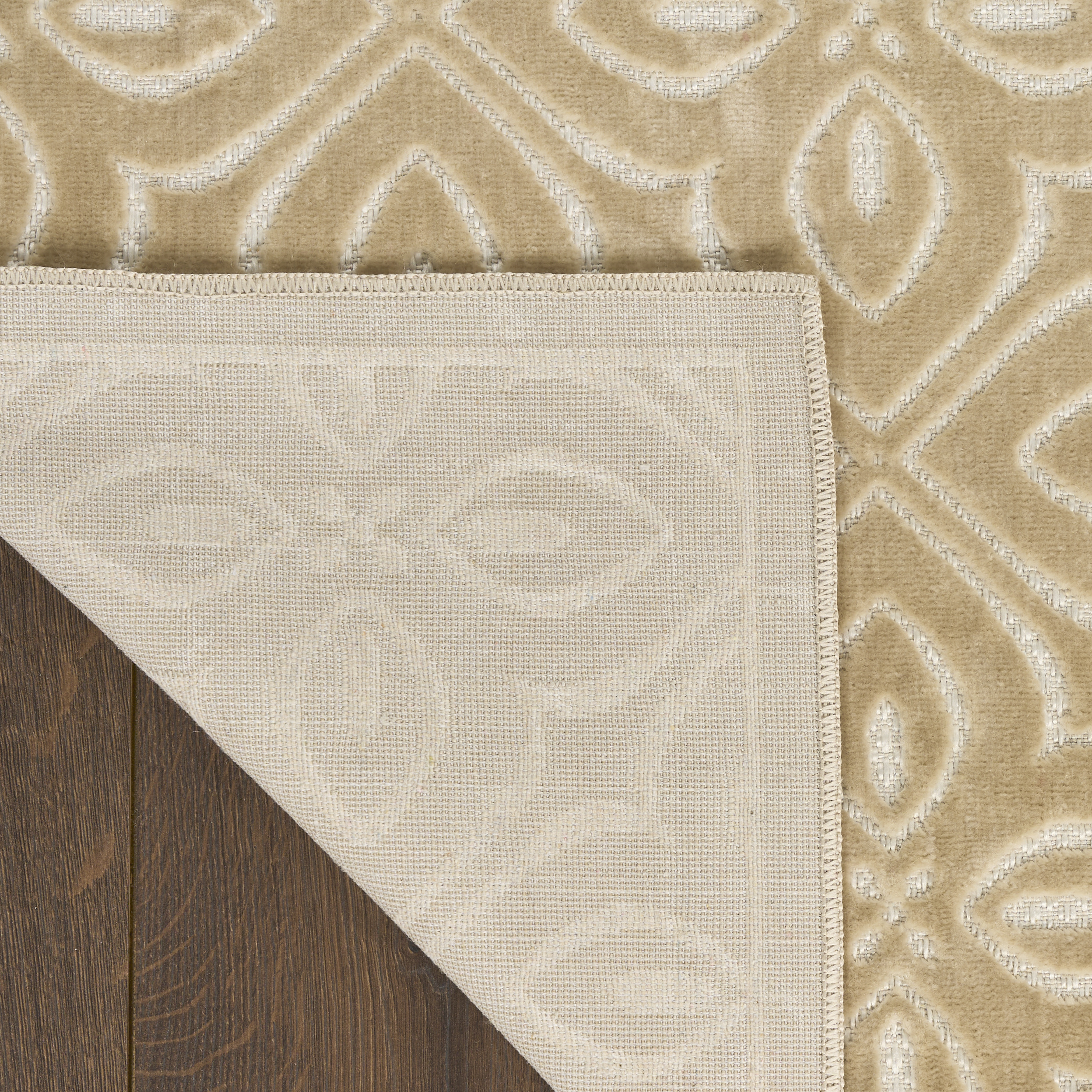 Nourison Washable Charm 2' x 3' Beige Ivory Contemporary Indoor Rug