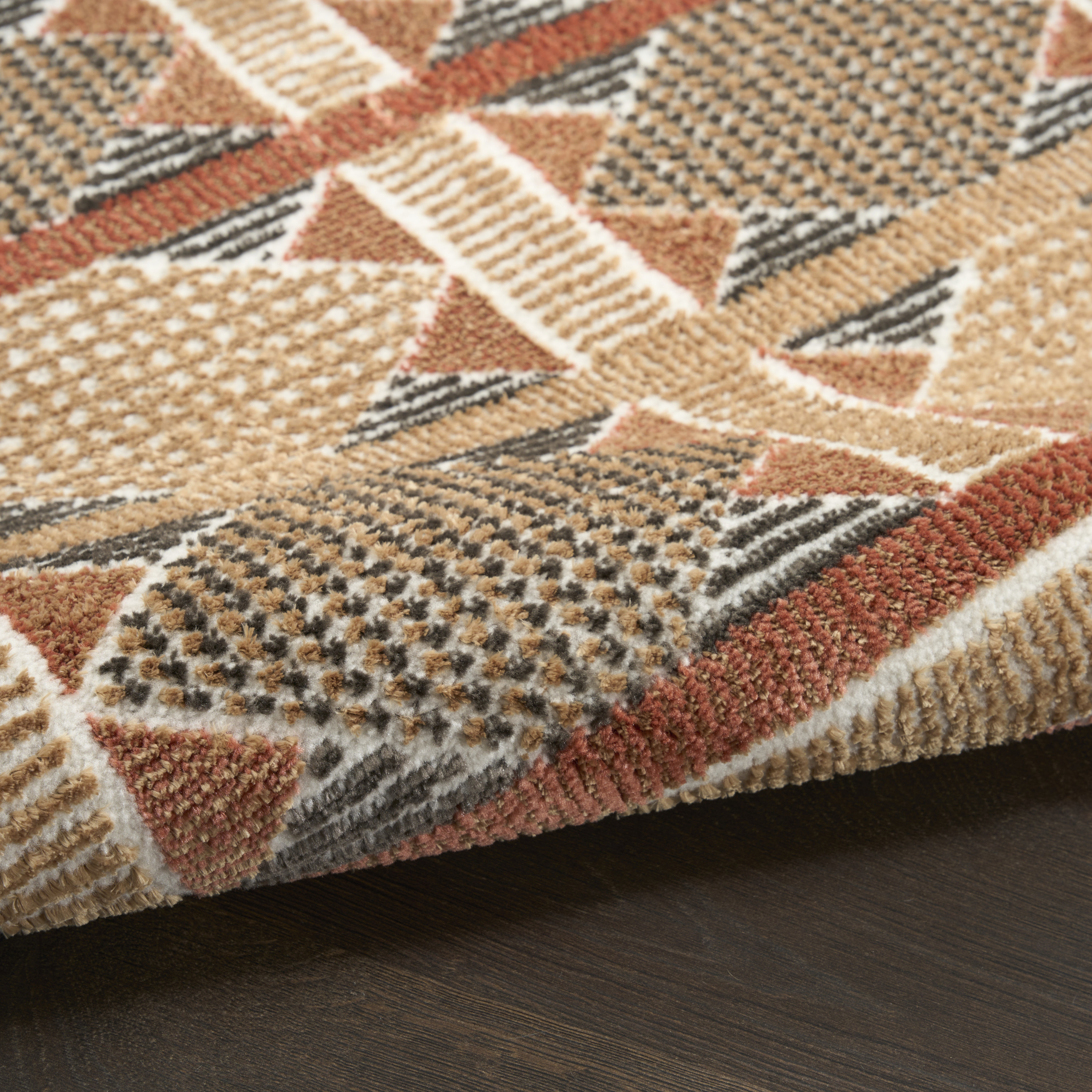 Nourison Nordic 8' x 10' Rust Multicolor Modern Indoor Rug