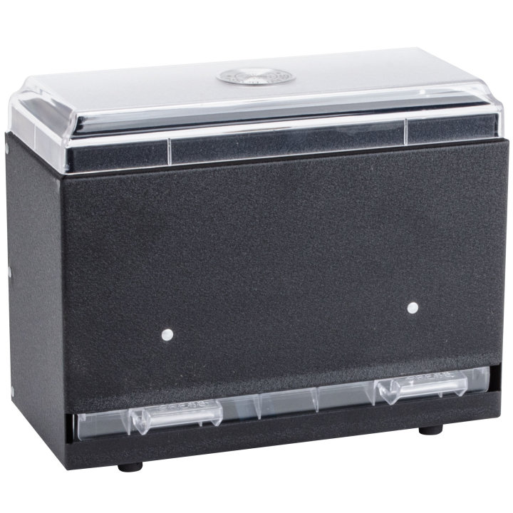 One-sided bulk unwrapped straw dispenser in black