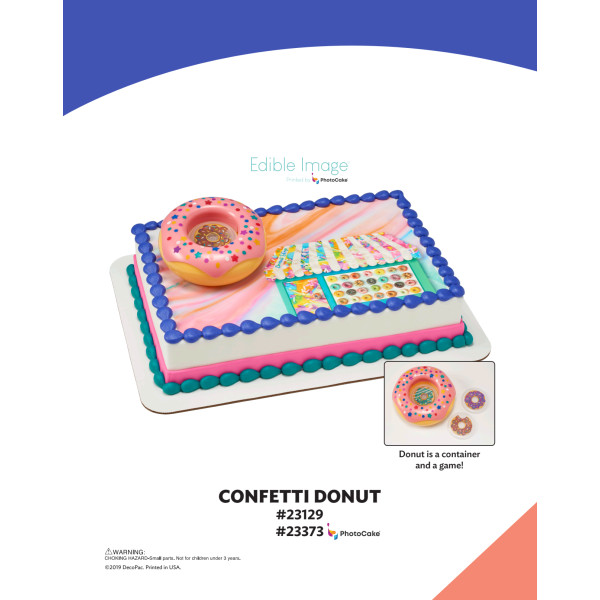 Confetti Donut The Magic of Cakes® PhotoCake® Enhanced Background Page