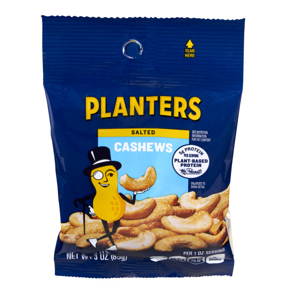 PLANTERS(r) Cashews Salted Big Bag 12/3oz . C1C1 - Front Center In Package (Hi Res)