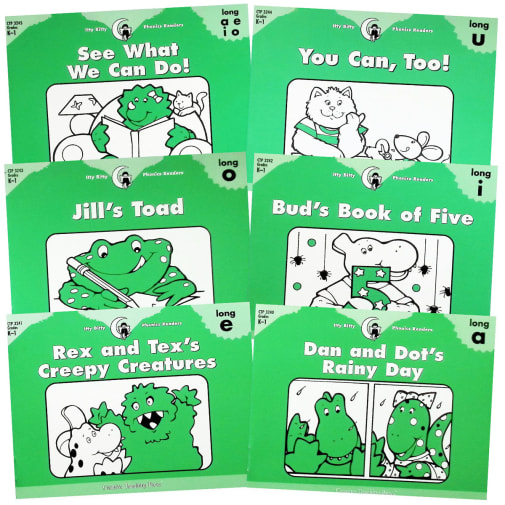 Itty Bitty Phonics Rdrs Long Vowels 6-Pack