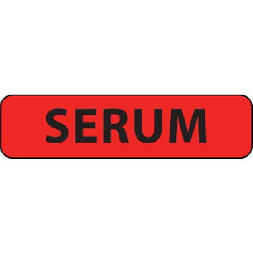 PDC Healthcare LABEL SERUM1.25X5/16 FL RED 760/EA