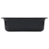 Half-size 4-inch-deep Super Pan® low-temperature plastic pan in black