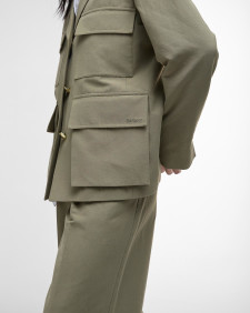 Ava Wide-Leg Trousers Dusky Green