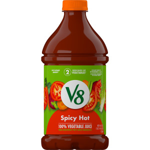 V8® Spicy Hot 100% Vegetable Juice, 46 fl oz Bottle (6 Pack)