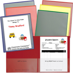 Classroom Connector School-To-Home Folder, Assorted Colors, Pack of 6
