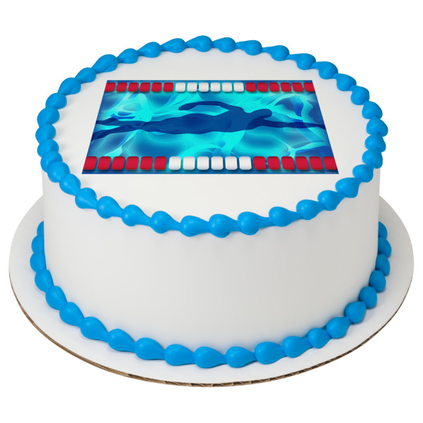 Swimming PhotoCake® Edible Image®
