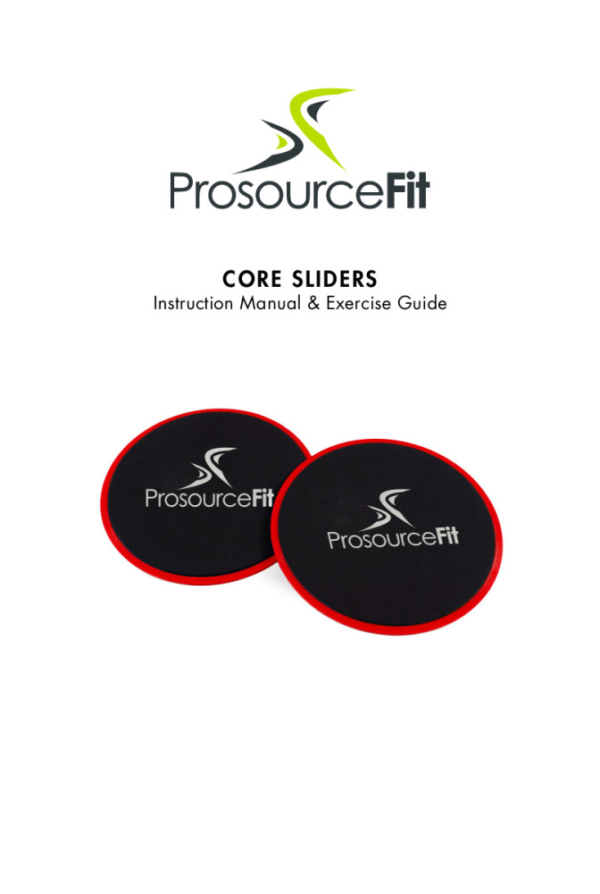ProsourceFit Core Sliders Exercise Sliding Discs, DualSided Set of 2