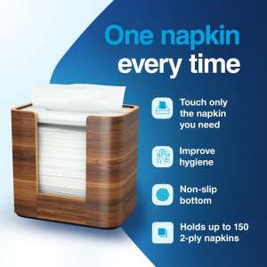 Tork, N4 Xpressnap Image Tabletop,  Napkin Dispenser, Walnut