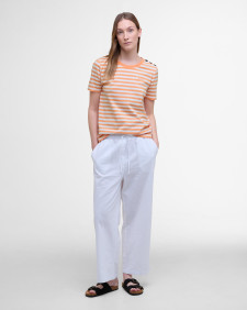 Ferryside Striped T-Shirt Papaya/Cloud
