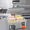 120-volt Cayenne® sandwich press with smooth, natural-finish plates