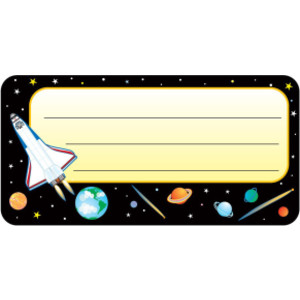 Space Nametags, 1-5/8" x 3-1/4" , Pack of 36
