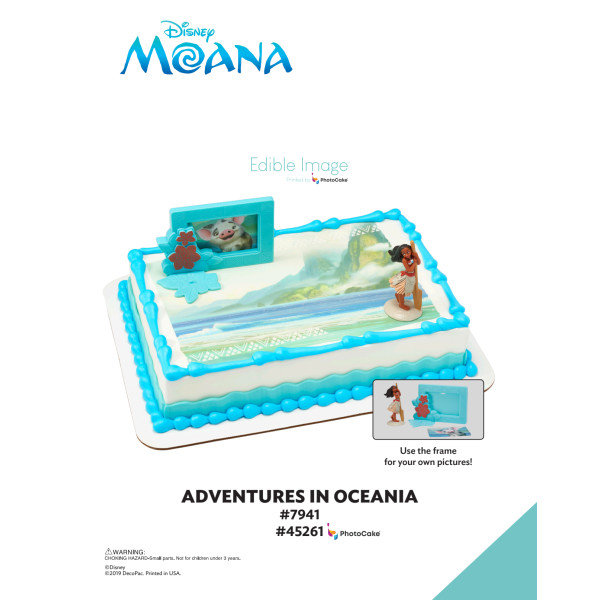Disney's Moana Adventures in Oceania The Magic of Cakes® PhotoCake® Enhanced Background Page