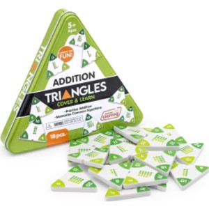 Addition Triangles Math Practice Set, 18 Pieces