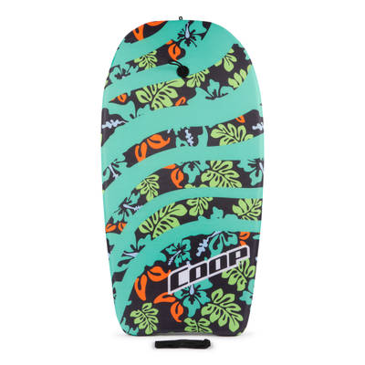 SwimWays Coop Pipe 37 Bodyboard, Swimming Aid, Lightweight Bodyboard with Wrist Leash for Adults, Kids, and Beginners, Green