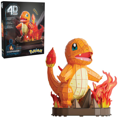 4D Build, Pokémon Charmander 3D Model Kit, Pokémon Figure, Kanto First Partner Collection, Desk Décor, 241 Pieces, Gift Ideas for Ages 12 & Up