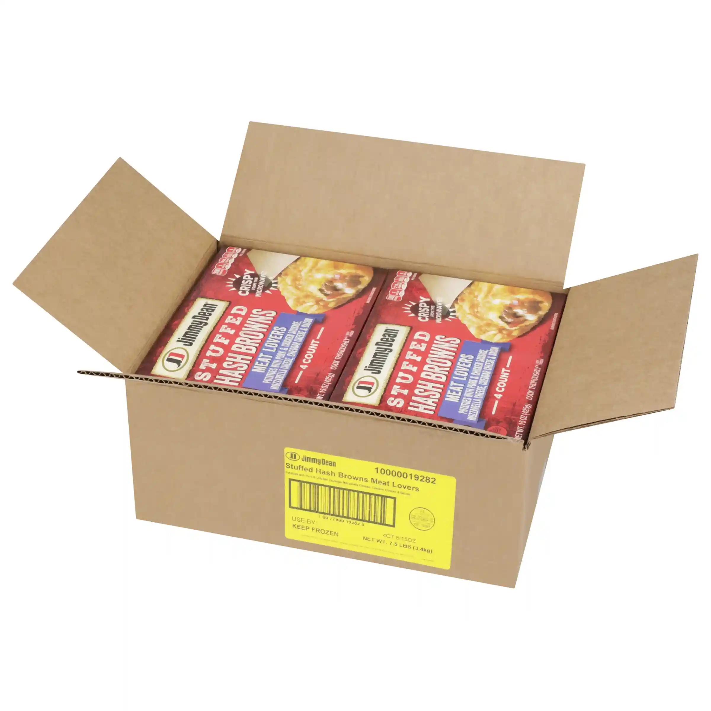 Jimmy Dean Stuffed Hash Browns Meat Lovers Frozen Breakfast, 4 Count _image_4