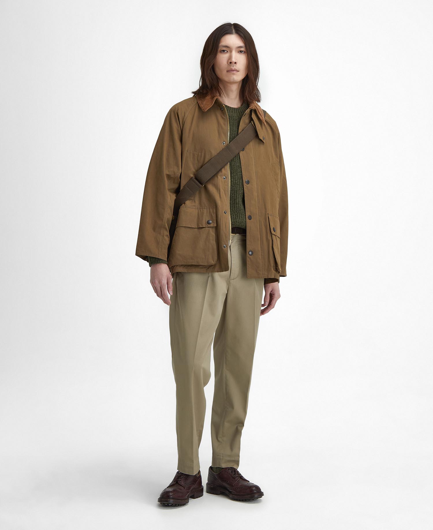 Peached Oversized Bedale Casual Jacket image number 1
