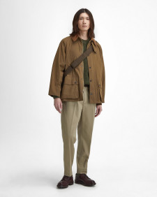 Peached Oversized Bedale Casual Jacket Dark Sand