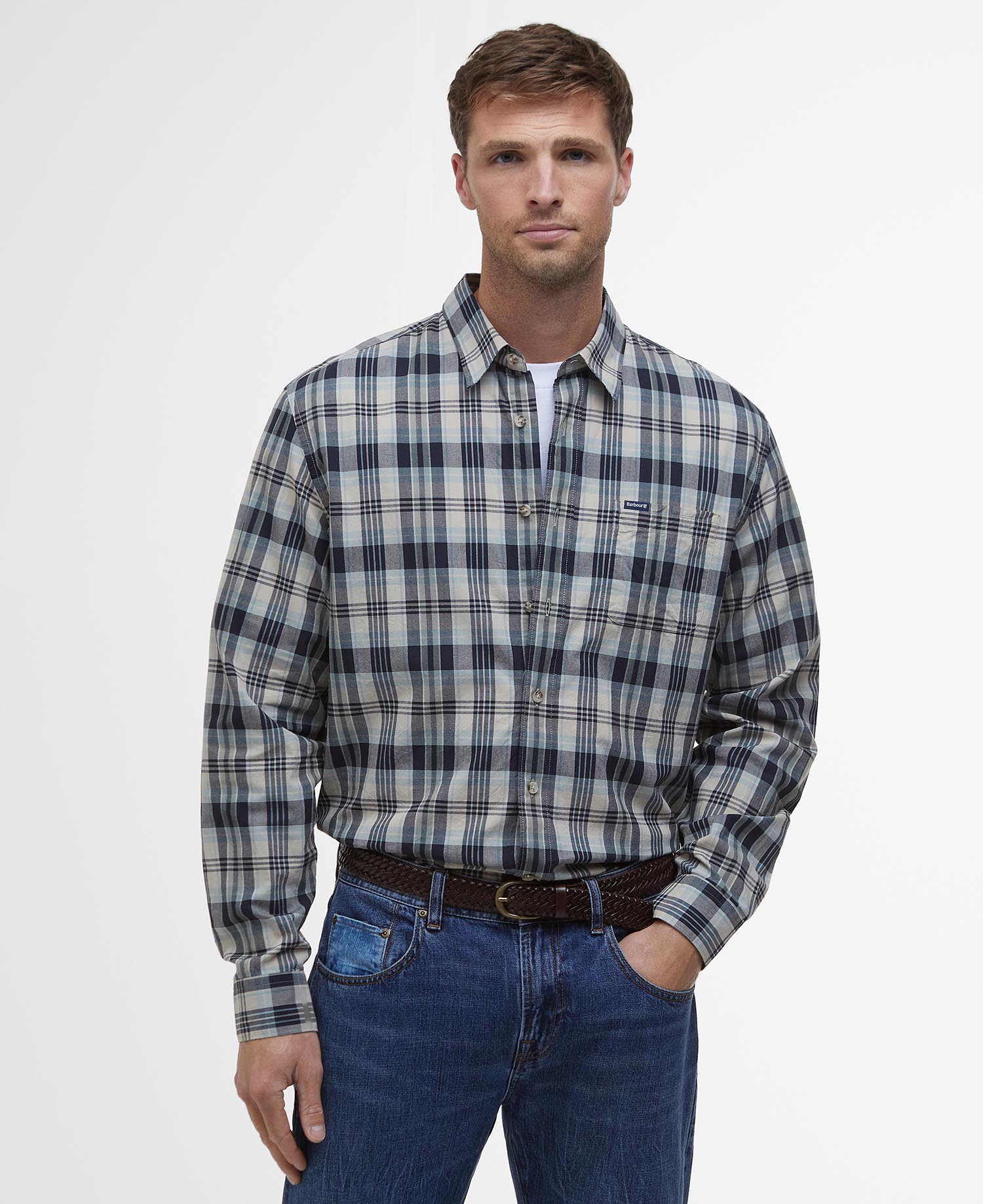 Clifton Madras Relaxed Long-Sleeved Shirt image number 0