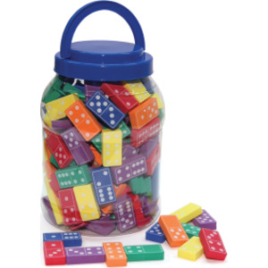 Dominoes, Assorted Colors, 1-3/4" Wide x 3/8" Thick, 168 Pieces