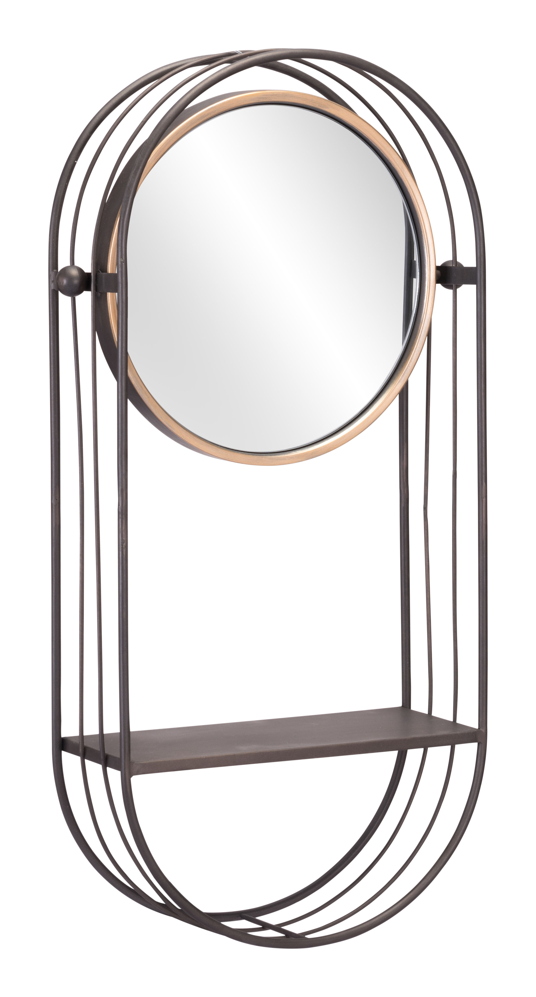 Saroni Mirror Shelf Antique Gray product image