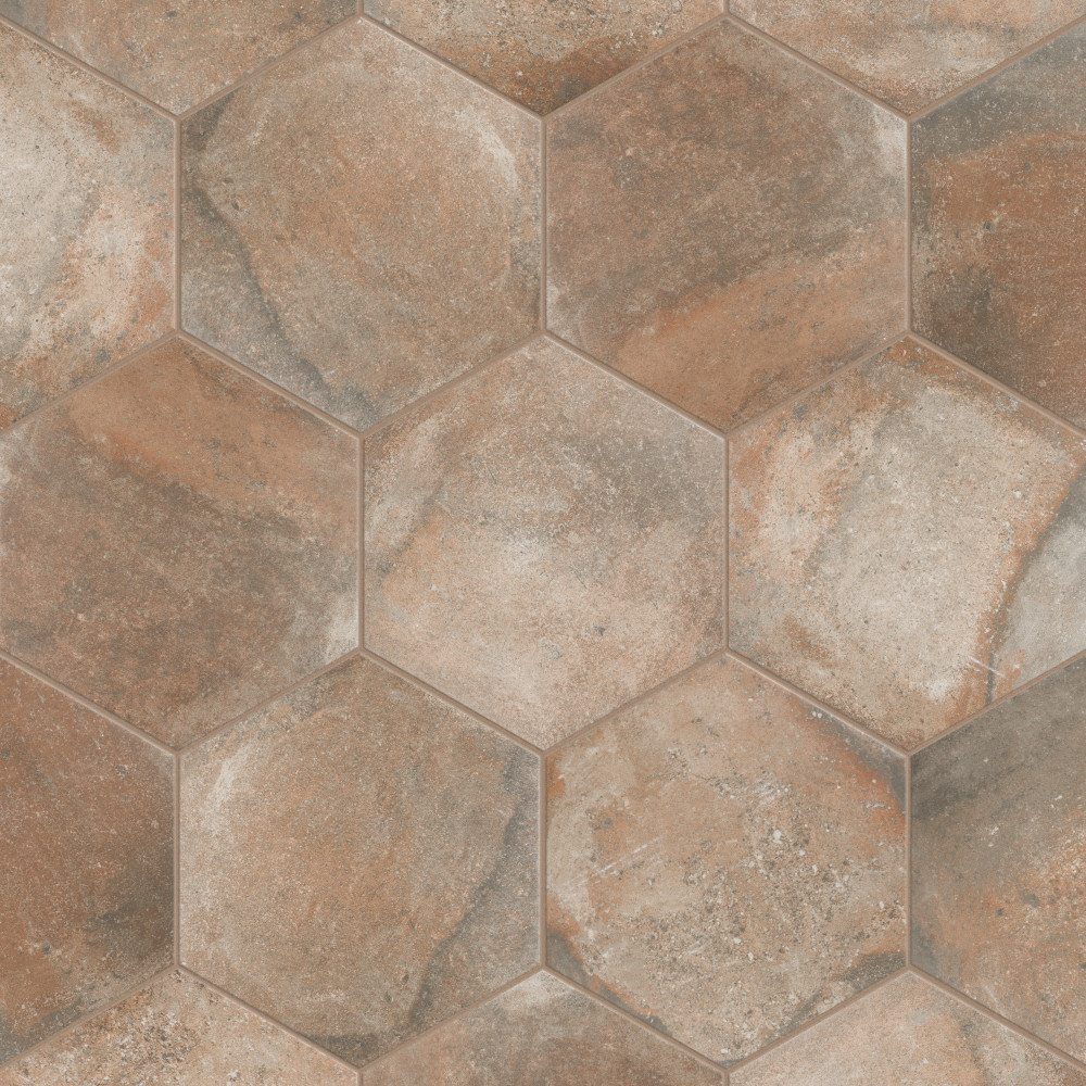 Boston Ferro Hex Crema 14.13x16.25 Hexagon Porcelain Floor and Wall Digital Pattern