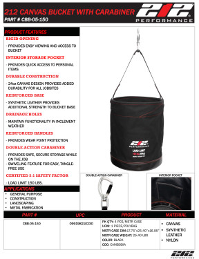 Product Sheet for CBB-05-150