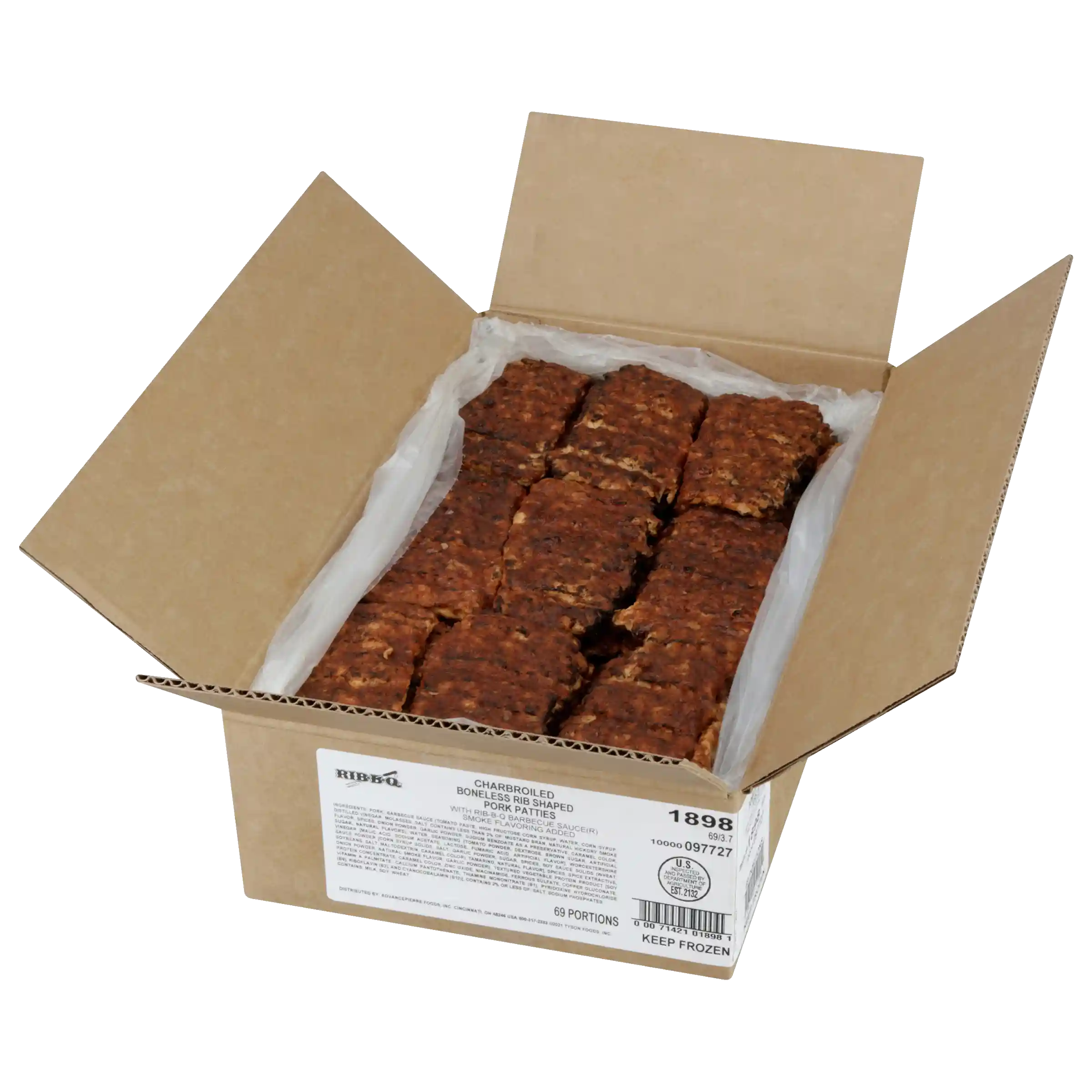 RIB-B-Q® Boneless Pork Rib Patty with BBQ Sauce_image_4