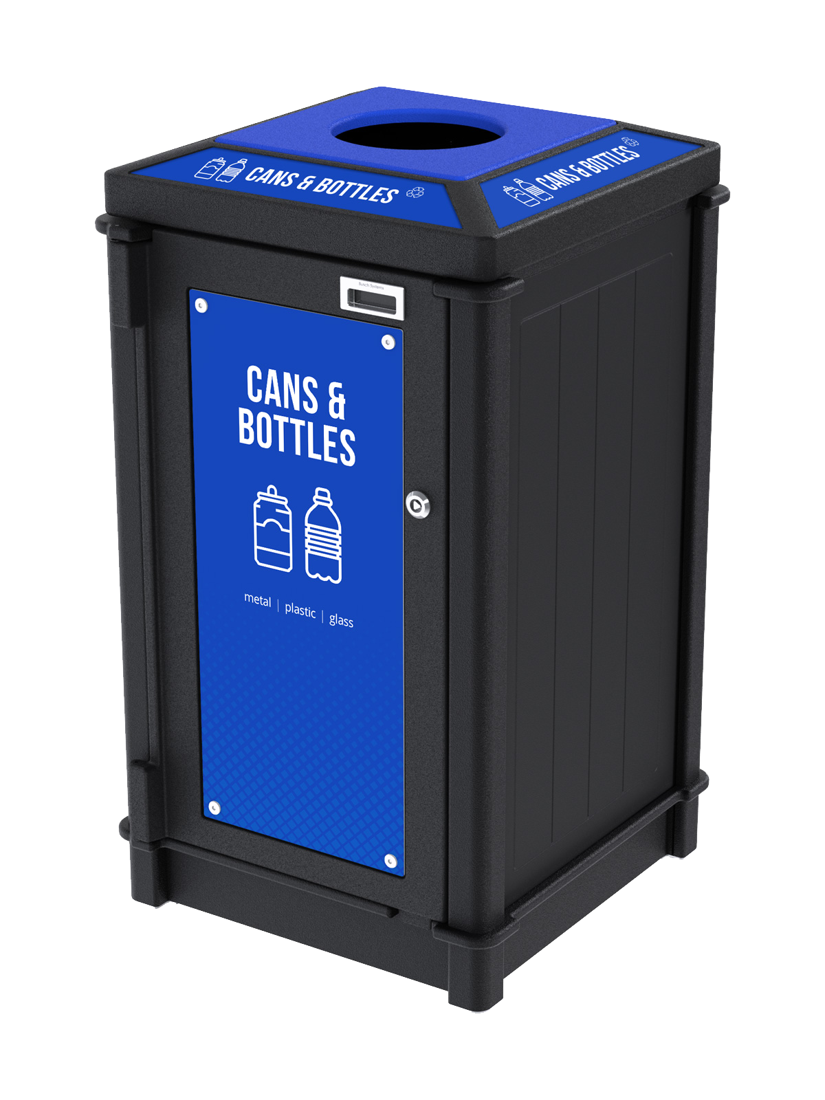 FUSION – Single – Kit – Top Load – Cans & Bottles – Circle – Black-Blue