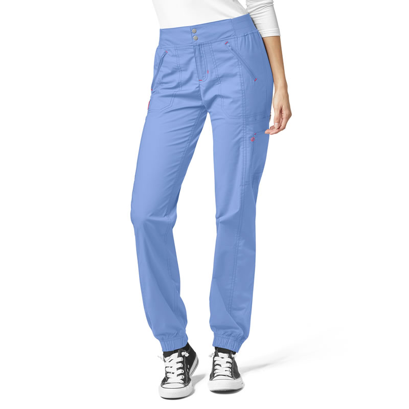 WonderFLEX Love-Women‘s Utility Cargo Zip Jogger Scrub Pant-Wonder Wink