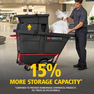 Rubbermaid Commercial, BRUTE, Rotomolded Tilt Truck Lid, 0.5 Cubic Yards, Black