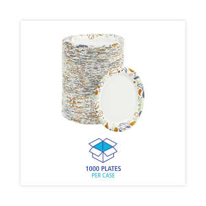 Boardwalk, Deerfield Printed Paper Plates, 6" dia, Coated/Soak Proof, Multicolor