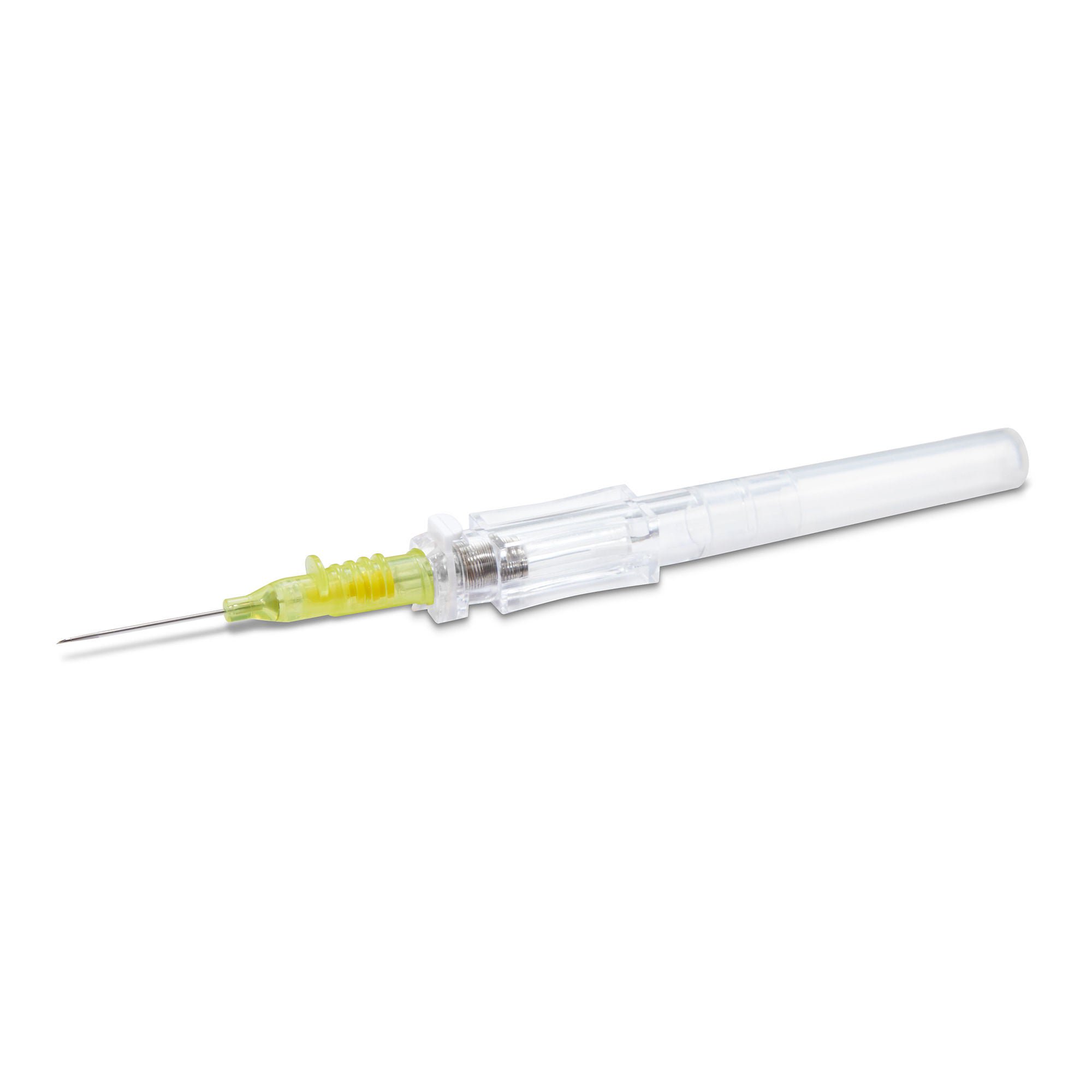 McKesson Brand CATH, IV SFTY STR PUSH BUTTON BC YLW 24GX3/4" (50/BX 4BX/CS)