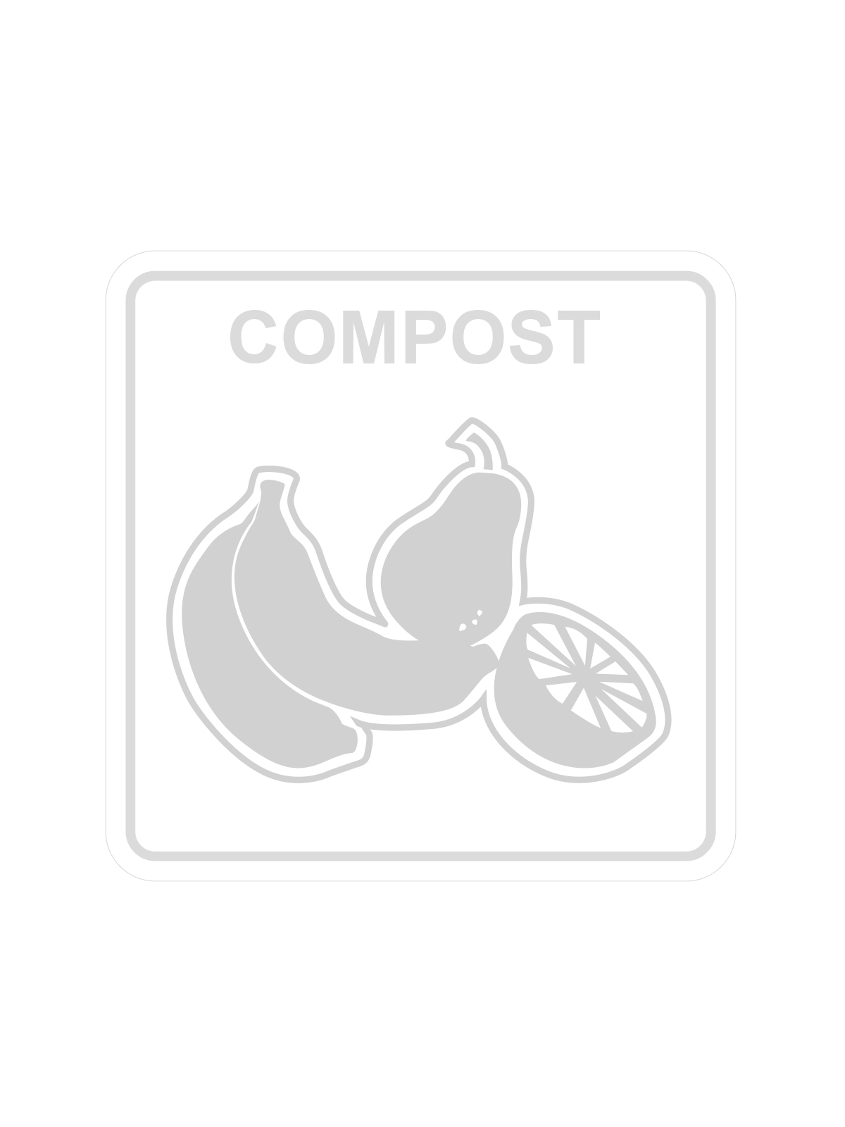 WASTE WATCHER – Label – Compost – Clear-White
