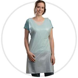 Tradex, Disposable Foodservice Apron, 28" x 46", White