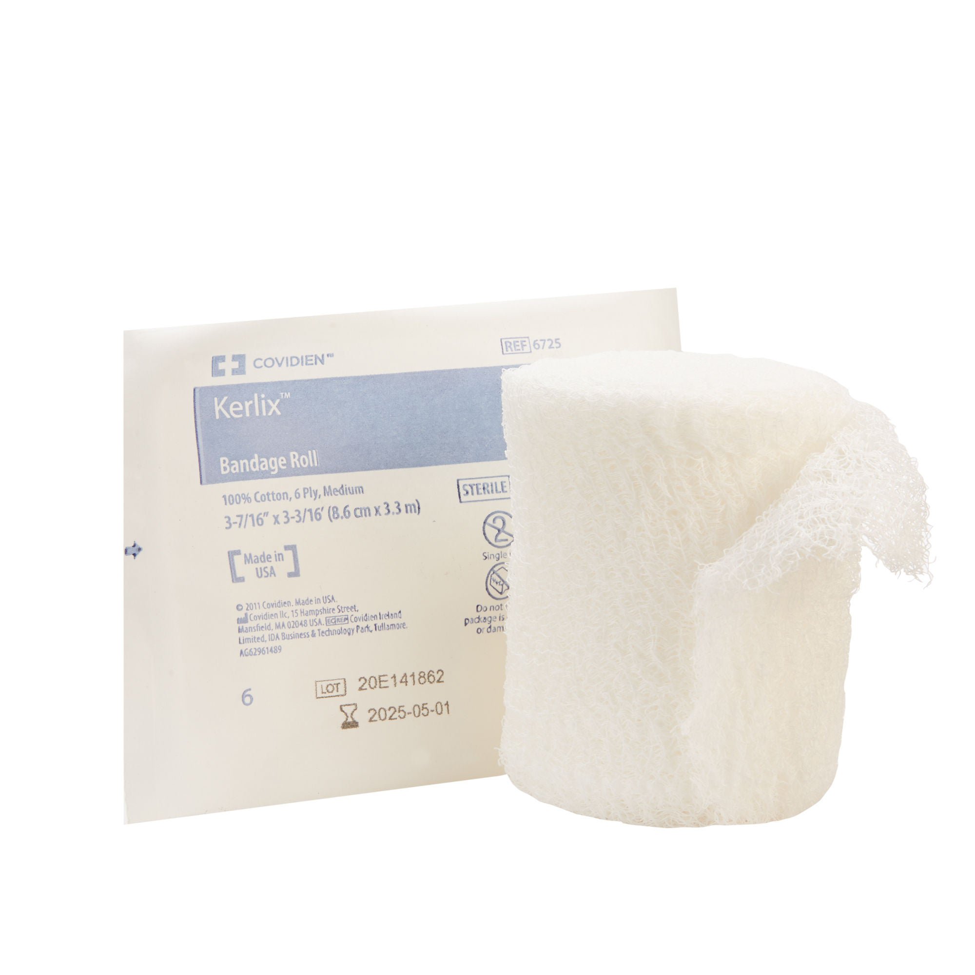 Kerlix™ Sterile Fluff Bandage Roll, 3-4/10 Inch x 3-6/10 Yard, Six-Ply