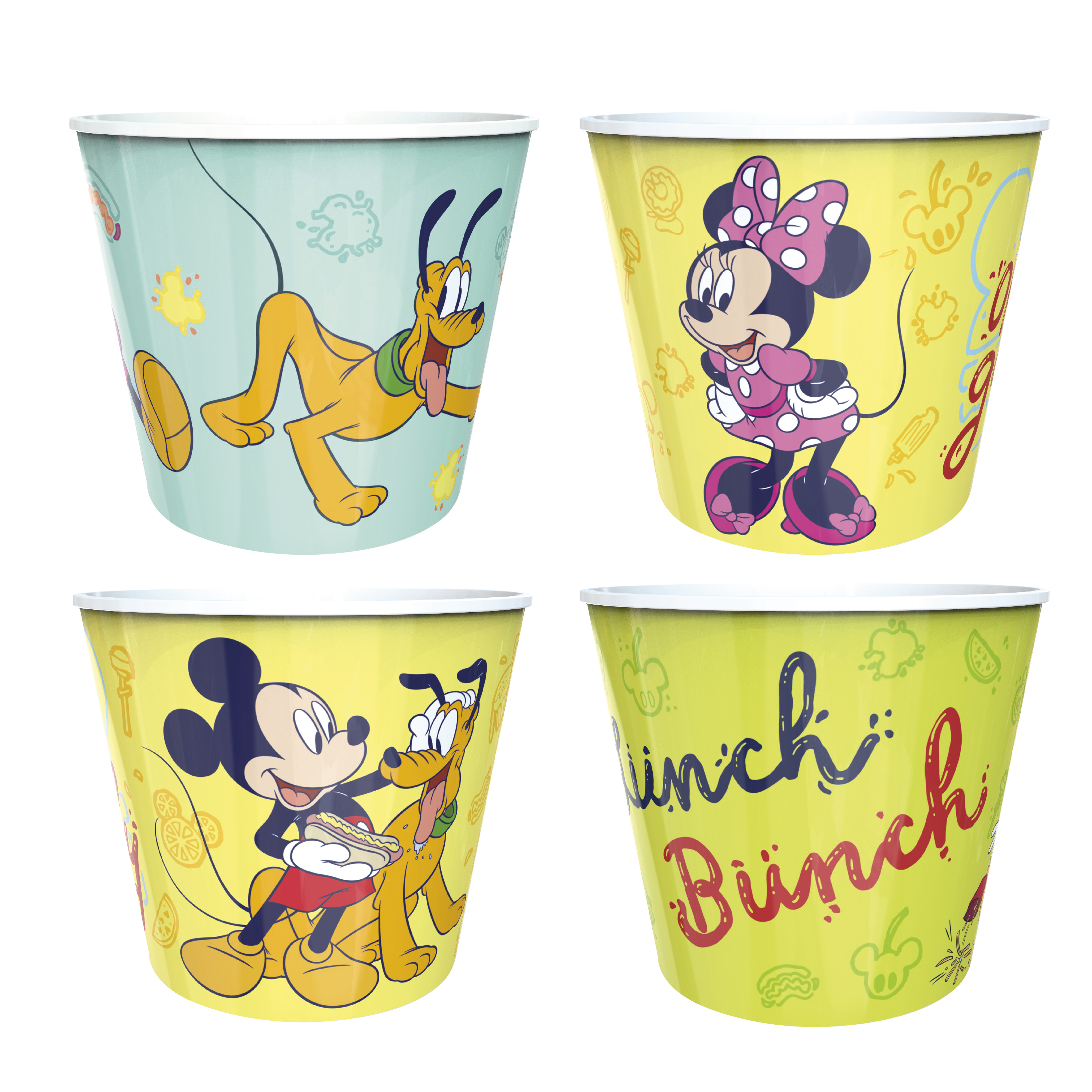 Disney Plastic Popcorn Container and Bowls, Mickey Mouse and Minnie Mouse, 5-piece set slideshow image 8 Disney Plastic Popcorn Container and Bowls, Mickey Mouse and Minnie Mouse, 5-piece set slideshow image 8