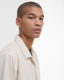 Rothbury Towelling Short-Sleeved Shirt Oatmeal