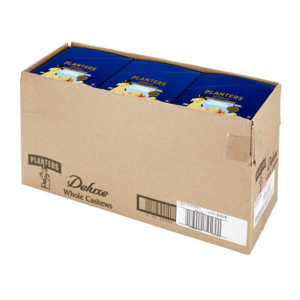 PLANTERS(r) Deluxe Cashews 72/2.25oz . C1RM - Front Right Open Case (Hi Res)