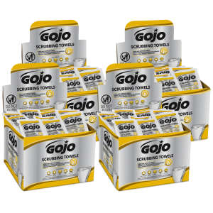 Gojo,  Scrubbing Towels, Individually Wrapped Wipes in a Counter Display,  80 Wipes/Container
