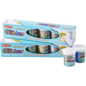 Creative Arts by Charles Leonard Glitter, Assorted Colors, .75 oz. Shakers, Pack of 12