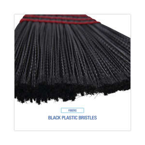 Boardwalk, 9.5in, Maid Broom, Plastic Bristles, Black