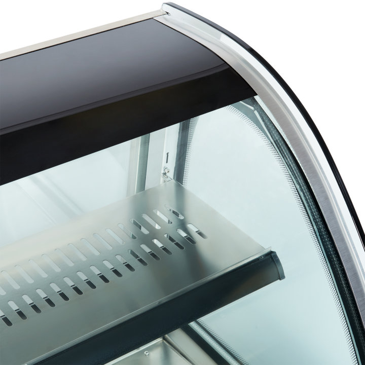 60-inch-wide 120-volt curved-front Cayenne® refrigerated drop-in display case with rear access