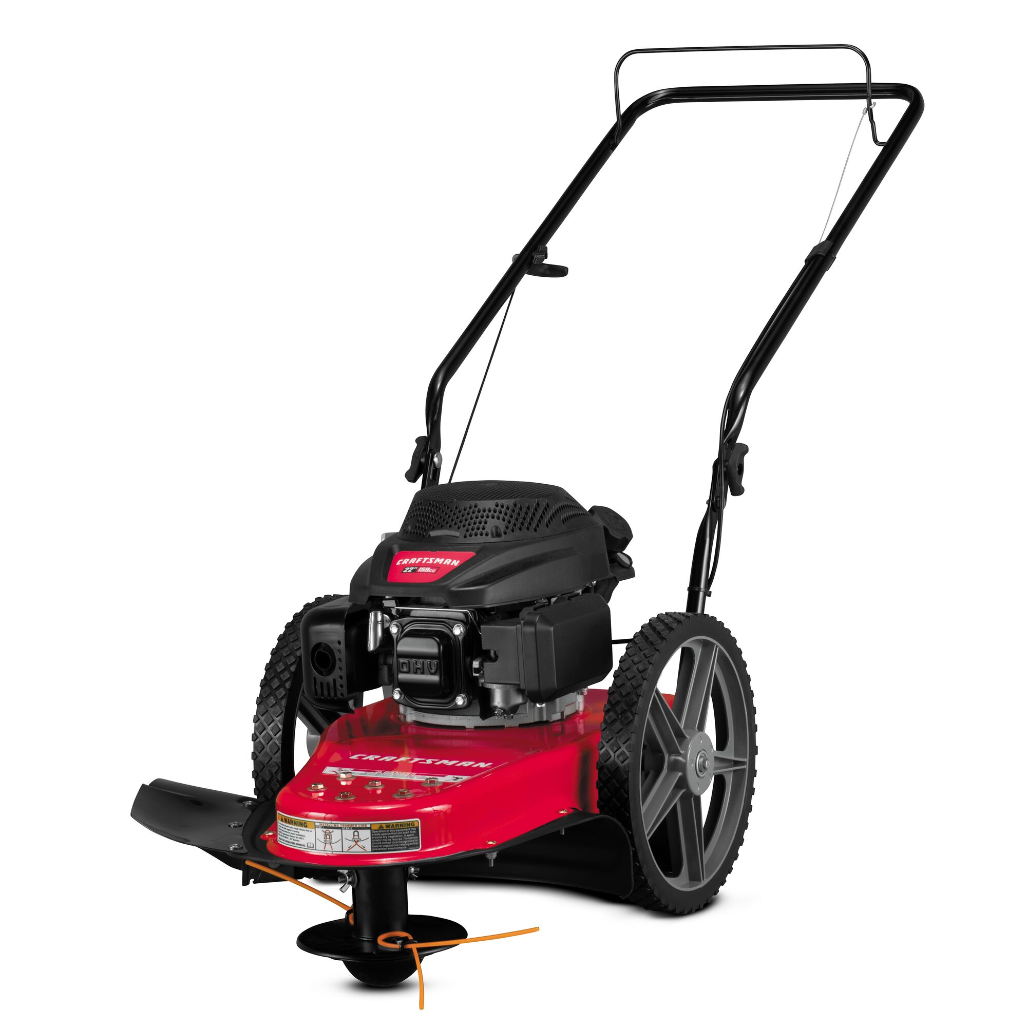 Right profile of Wheeled string trimmer.