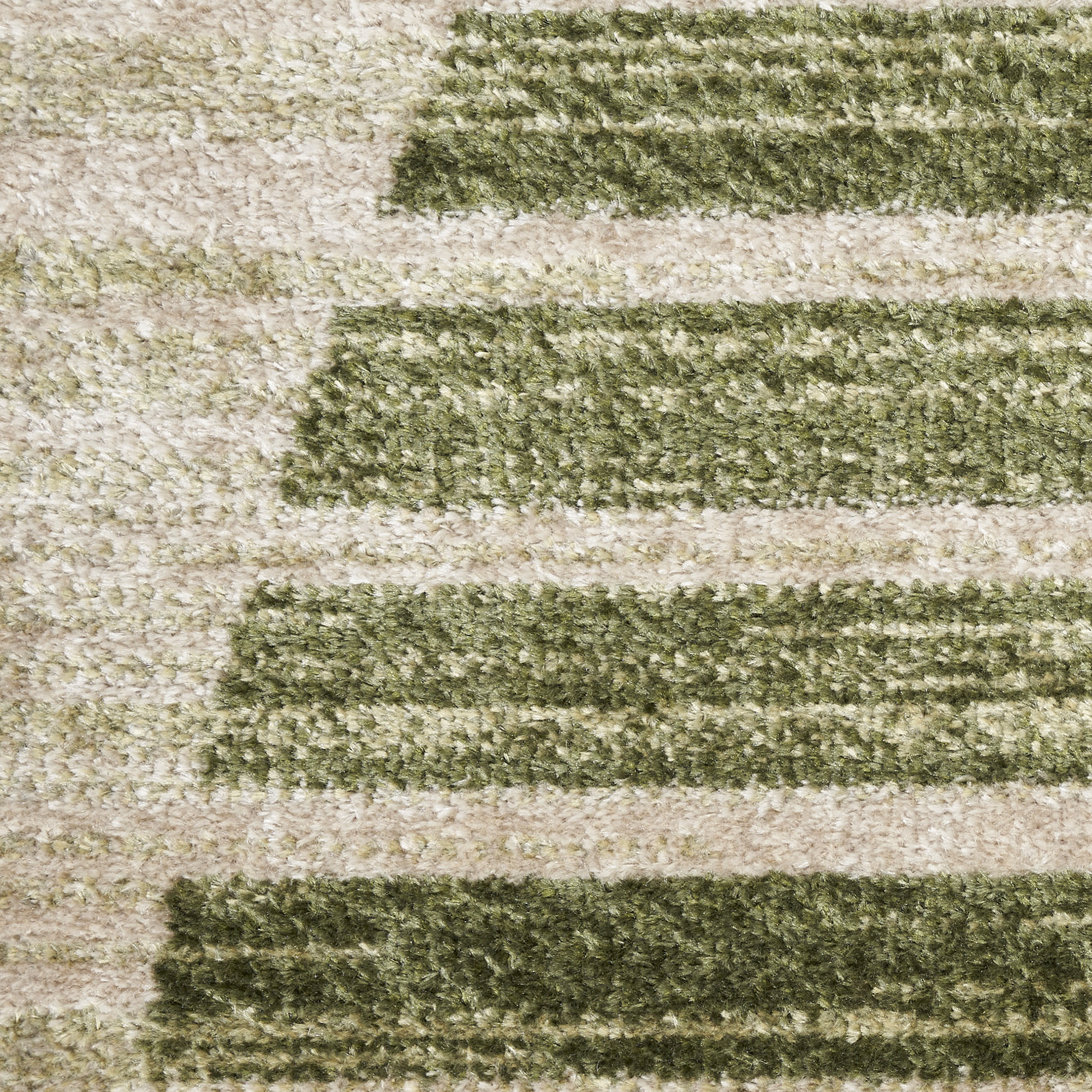 Nourison Astra Machine Washable 3'3" x 5' Ivory Olive Mid-Century Modern Indoor Rug
